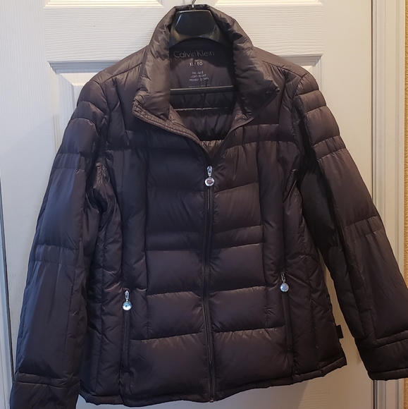 Grey Calvin Klein Packable Down Puffer Jacket - Picture 1 of 7
